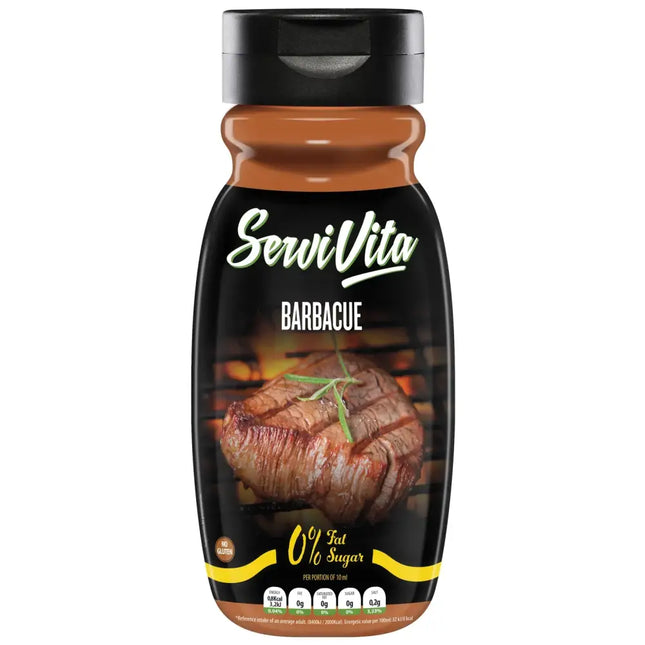 Sauce BBQ Zéro 320 ml Servivita – sauce barbecue fumée sans sucre ni graisse, faible en calories