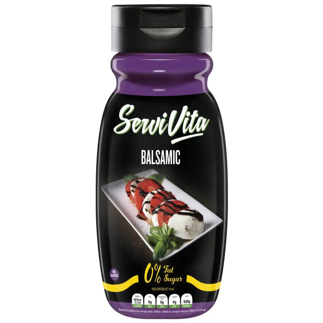Sauce Servivita Zero 320 ml Balsamique – sauce sans sucre, sans graisses, saveur balsamique intense et faible en calories