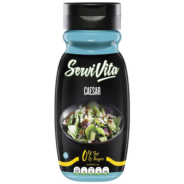 Sauce Zéro César Servivita 320 ml – sauce light sans sucre ni graisses pour salades et plats minceur