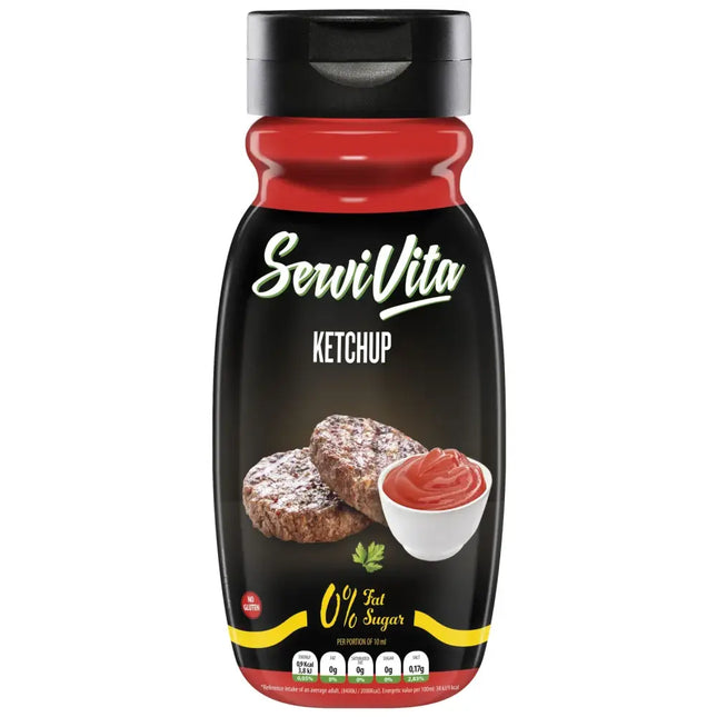 Sauce Zéro 320 ml Ketchup Servivita – ketchup sans sucre ni graisse pour mode de vie sain