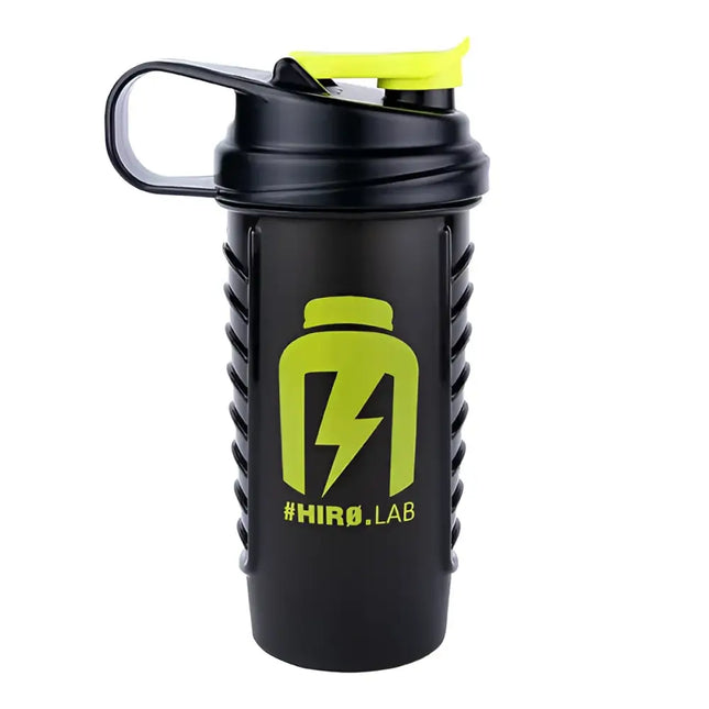 Shaker Kearney Cap 770ml Hiro.Lab noir, avec bouchon hermétique et balle mélangeuse, idéal pour shakes protéinés et boissons énergétiques