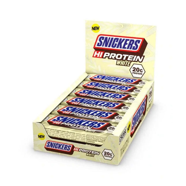 MARS Barres Protéinées Boite de 12 SNICKERS HI PROTEIN Chocolat Blanc 20g PROTEIN