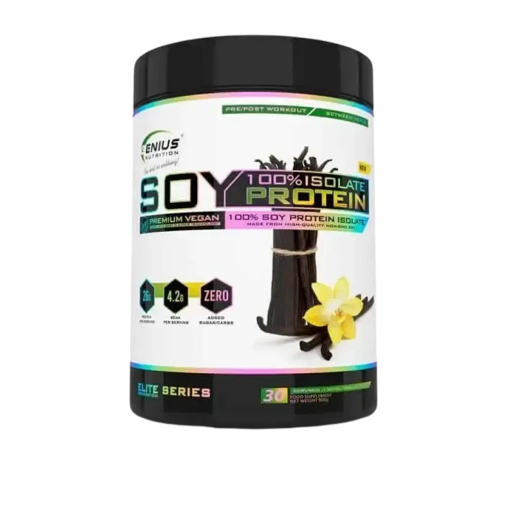 Soy Protein Isolate 900g Vanille Genius Nutrition France