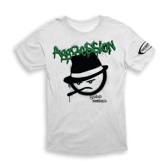 T SHIRT Aggression-Blanc - Gaspari - Force Addict Pro