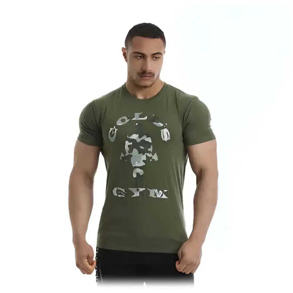 T-Shirt Slim Fit Stretch Army - Gold's Gym