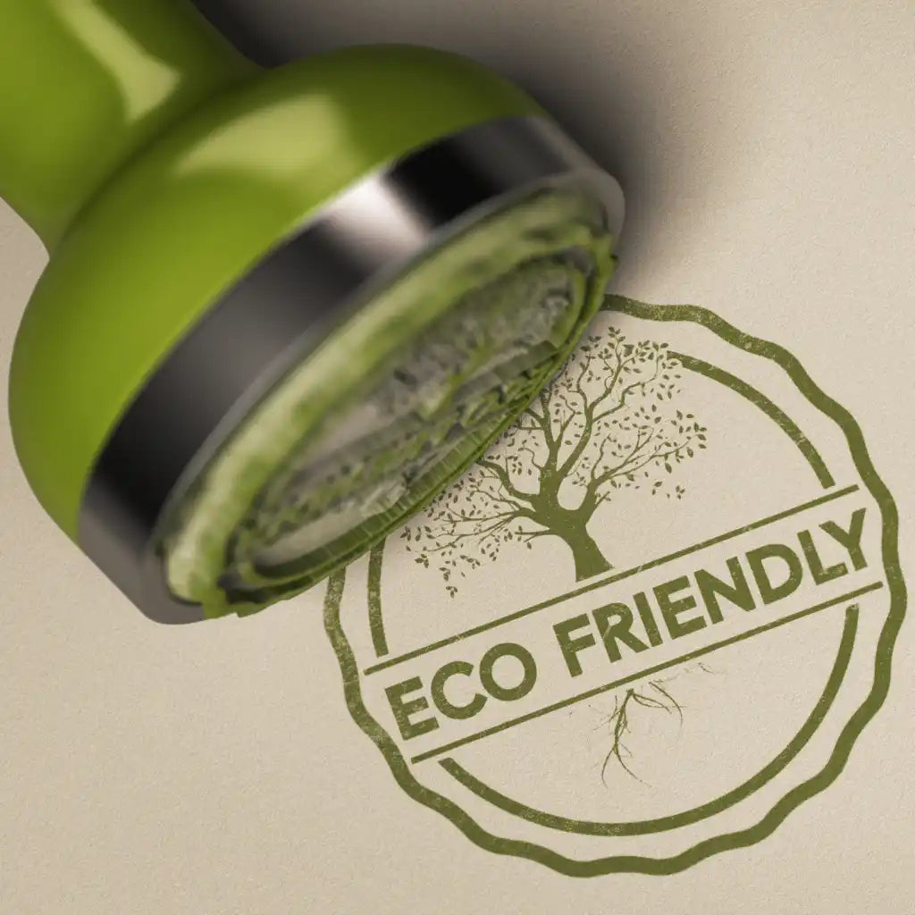 Timbre “Écologique et respectueux de l’environnement” vert.