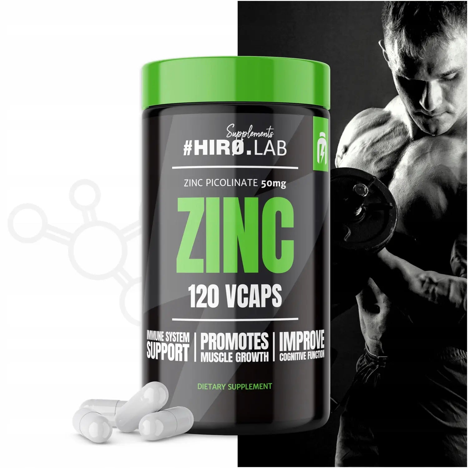 Hiro.Lab Zinc Picolinate - Booster naturel de testostérone et renforcement du système immunitaire
