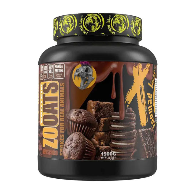 Protéine en poudre saveur chocolat Zooats 1500g pour croissance musculaire et santé digestive