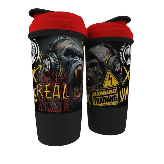 Two bouteilles de shaker appliqué gorille ZOOMAFIA Shaker 500ml, parfait pour shaker appliqué 700ml