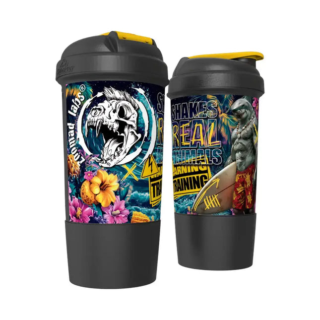 Zoomafia Shaker 500ml avec compartiment inférieur, décoré par Zoomad Labs