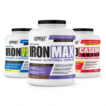 Pack Prise de Masse 1 IRON SERIES contenant 1 IRON MAX 2800G, 1 IRON BREAKFAST 1200G et 1 ICO CASEIN 100 pour une croissance musculaire optimale