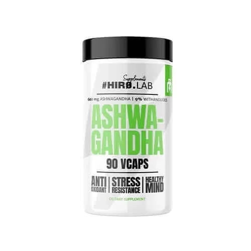 Capsules d'Ashwagandha de Hiro.Lab - Renforcez votre résistance au stress et boostez votre énergie pour une meilleure santé mentale et physique.