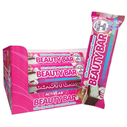 Box 25 Beauty Bar Activlab Collagène et Biotine Noix de Coco Chocolat 50g