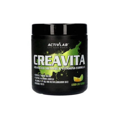 CREAVITA 300g Créatine Monohydrate + Taurine + Vitamines B Saveur Citron ACTIVLAB