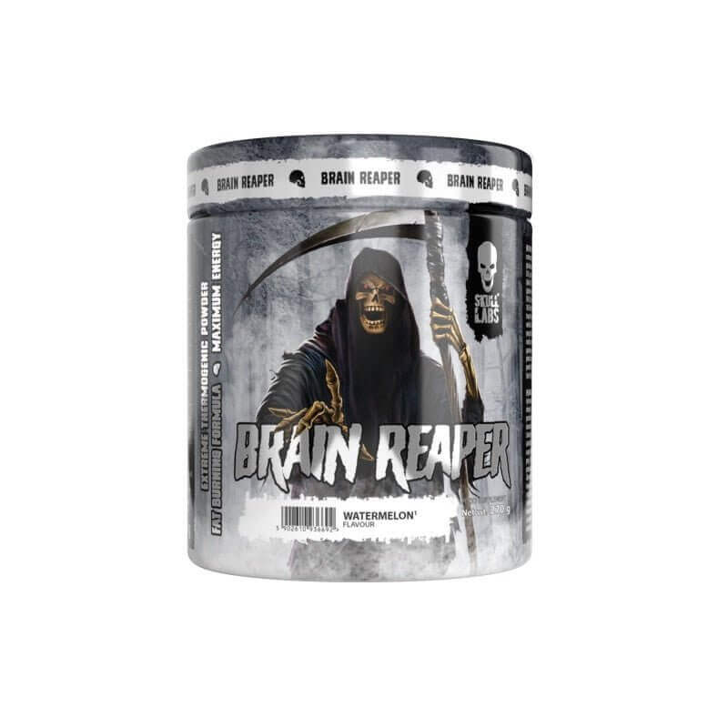 Brain Reaper - Supplément de pré-entraînement thermogénique innovant pour une énergie accumulée, une concentration améliorée, et des performances maximales.