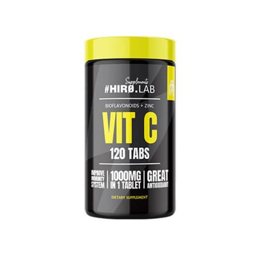 Comprimés de Vitamine C 1000mg HIRO.LAB - Soutien optimal pour votre immunité et votre performance sportive.